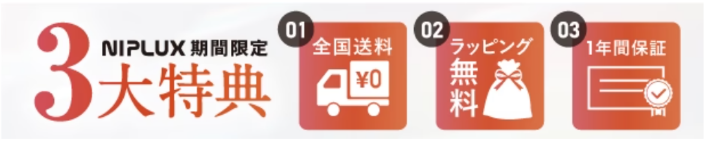 NIPLUX公式サイト3大特典