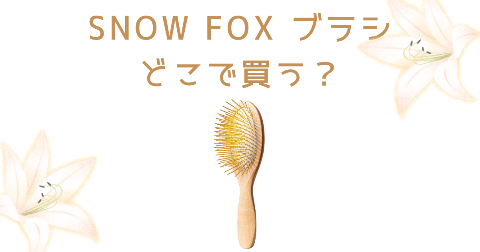 【店舗】SNOW FOX(スノーフォックス)ブラシどこで買う？売り場や安く買う方法