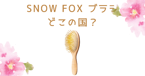 【どこの国】SNOW FOX(スノーフォックス)ブラシを買う前に知りたい4つのポイント