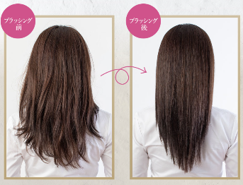 ブラッシング前とブラッシング後の写真